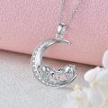 wholesale TOUPOP Elephant Gifts Sterling Silver Elephant Moon Necklace For Women Cute Animal Pendant Jewelry Gifts For Women -0-3
