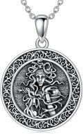 wholesale 925 Sterling Silver Medusa Head Pendant Necklaces for Women Gothic s 45cm Chain Length-0-0