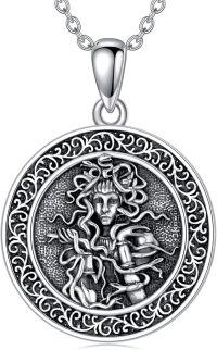 wholesale 925 Sterling Silver Medusa Head Pendant Necklaces for Women Gothic s 45cm Chain Length-Medusa