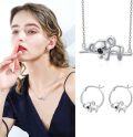 wholesale 925 Sterling Silver Koala Huggie Hoop Earrings for Women Animal s for Sensitive Ears-0-4
