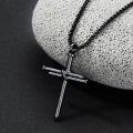 wholesale 925 Sterling Silver Nail Cross Necklace - Mens Religious s-0-1