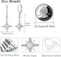 wholesale 925 Sterling Silver Opal Star and Cubic Zirconia Leverback Earrings-0-4