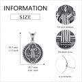 wholesale 925 Sterling Silver St. Jude Pendant with Cross and Bible Charm Necklace for Women-0-2