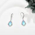 wholesale 925 Sterling Silver Blue Opal Teardrop Filigree Leverback Earrings Gift for Her-0-3