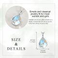 wholesale 925 Sterling Silver Blue Moonstone Butterfly Pendant Necklace for Women-0-3