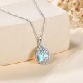 wholesale 925 Sterling Silver Blue Moonstone Tree of Life Pendant Necklace Gift for Women and Girls-0-2