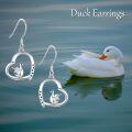 wholesale 925 Sterling Silver Heart Goose Dangle Earrings-0-4