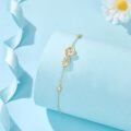wholesale 14k Gold Heart Infinity Bracelet With Diamonds-0-1