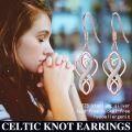 wholesale Sterling Silver Opal Celtic Knot Dangle Earrings Irish Jewelry Gift-0-5