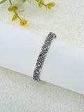 wholesale 925 Sterling Silver Braided Celtic Knot Adjustable Bangle Bracelet Gift for Men & Women-0-2