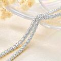 wholesale 925 Sterling Silver Platinum Plated Rope Chain Necklace For Women Men-0-2