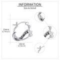 wholesale 925 Sterling Silver Hoop Earrings Wholesale With Music Notes Design And Crystal Accents For Women-0-4