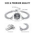 wholesale 925 Sterling Silver Saint Francis Medal Chain Bracelet Religious Jewelry Gift-0-2