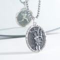 wholesale 925 Sterling Silver Baseball Athlete Protection Saint Sebastian Medal Pendant Necklace for Men-0-1
