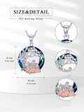 wholesale 925 Sterling Silver Blue Crystal Family Tree Pendant Necklace for Mom Dad Daughter Son-0-5
