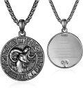 wholesale 925 Sterling Silver Aries Zodiac Sign Necklace with Free Engraving Back Side - Birthday & Father's Day Gifts-0-5