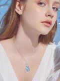 wholesale TOUPOP Infinity Butterfly Necklace Sterling Silver Created Opal Butterflies Jewelry Butterfly Birthday Christmas Gifts For Women Girlfriend -0-1