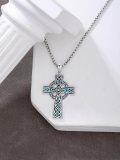 wholesale TOUPOP Cross Necklace For Women Men 925 Sterling Silver Animal Cross Necklace Celtic Cross Necklace Religious Gift For Her -0-4