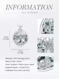 wholesale 925 Sterling Silver Dolphin & Ocean Waves Abalone Shell Cremation Pendant Necklace-0-4