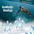TOUPOP Sterling Silver Moonstone Sea Turtle Stud Earrings Ocean Gifts-0-4