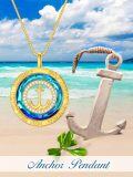 wholesale TOUPOP Anchor Necklace Inspirational Gift Inspiration Necklace 925 Sterling Silver Anchor Pendant For Women Jewelry Gift For Women Friend Sister Wife Christmas Birthday Graduation Gift -0-2