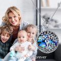 wholesale 925 Sterling Silver Tree Of Life Family Pendant Necklace Abalone Shell Oval Women Jewelry-0-4