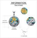 wholesale Sterling Silver Abalone Shell Celtic Knot Birth Flower Necklace for Women-0-21