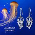 wholesale 925 Sterling Silver Jellyfish Dangle Earrings with Cubic Zirconia Stones for Girls and Teenagers-0-1
