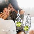 wholesale 925 Sterling Silver Celtic Birthstone Leverback Earrings Trinity Knot Gift-0-5
