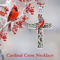 wholesale 925 Sterling Silver Cross Pendant Necklace With Abalone Shell Hummingbird Flower Design-0-9