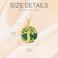 wholesale 925 Sterling Silver Tree Of Life Pendant Necklace Wholesale With Green Gemstone-0-20