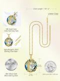 wholesale White Gold Yellow Gold Plated Sterling Silver Austrian Crystal Celtic Tree of Life Necklace-0-116