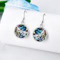 wholesale 925 Sterling Silver Abalone Shell Dragonfly Dangle Earrings Gift for Her-0-1