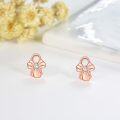 wholesale Rose Gold Bow Tie 925 Sterling Silver Hypoallergenic Stud Earrings for Women Girls 925 -0-2