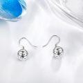 wholesale 925 Sterling Silver Perforated Ball Dangle Earrings - Sporty & Stylish  for Her-0-3