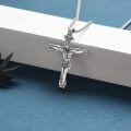 wholesale 925 Sterling Silver Obsidian Malachite Saint Michael Crucifix Pendant for Men's Necklaces-0-3
