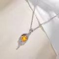 wholesale Metal Stone Snake Birthstone Pendant Necklace Wholesale for Women-0-2