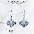 wholesale 925 Sterling Silver Larimar Shell Drop Earrings-0-1