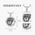 wholesale 925 Sterling Silver Jesus Face Pendant Necklace Christian Religious s for Women Men-0-2