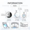 wholesale 925 Sterling Silver Couples Best Friends Forever Necklaces with Crescent Moon and Sun Pendants-0-3