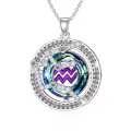 TOUPOP Sterling Silver Crystal Zodiac Necklace Constellation Pendant Gift-0-0
