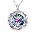 TOUPOP Sterling Silver Crystal Zodiac Necklace Constellation Pendant Gift-0-0