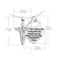 wholesale 925 Sterling Silver Nurse's Prayer Heart Pendant With Caduceus Charm-0-2