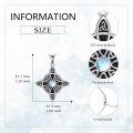 wholesale 925 Sterling Silver Moonstone Celtic Knot Witch's Cross Pendant Necklace for Women - Wicca & Pagan Jewelry-0-4