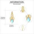 wholesale 14K Gold Opal Teardrop Knot Drop Earrings - Christmas Gifts for Her-0-3