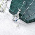 wholesale 925 Sterling Silver Tree Of Life Evil Eye Rainbow Crystal Oil Diffuser Pendant Necklace-0-8