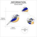 wholesale 925 Sterling Silver Blue Bird Stud Earrings Colorful Enamel Gifts for Women-0-3