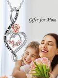 wholesale TOUPOP Gifts For Mom Grandma Nana Wife Daughter 925 Sterling Silver Rose Flower Love Heart Necklaces I Love You To The Moon And Back Gifts For Women -0-1