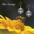 wholesale 925 Sterling Silver Queen Bee Crown Dangle Drop Earrings for Women Girls Mom Daughter Gift-0-4