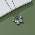 wholesale 925 Sterling Silver Black Butterfly Necklace Wholesale With Mother-of-pearl Wings-0-1